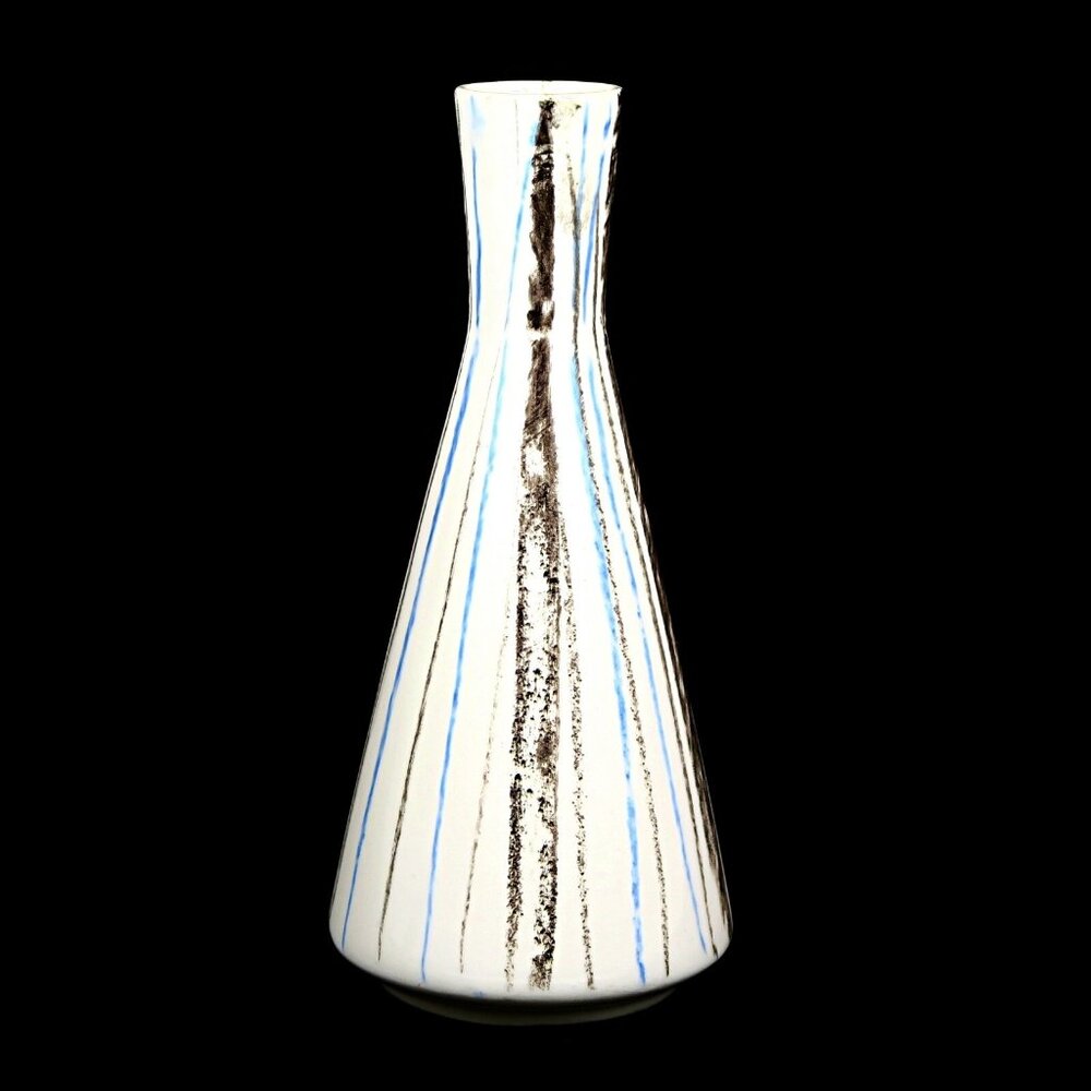 UCAGCO Ceramics Japan MCM Striped Bud Vase Mid-Century Home Decor